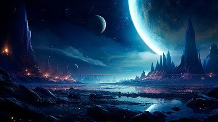 Wall Mural - fantasy alien planet