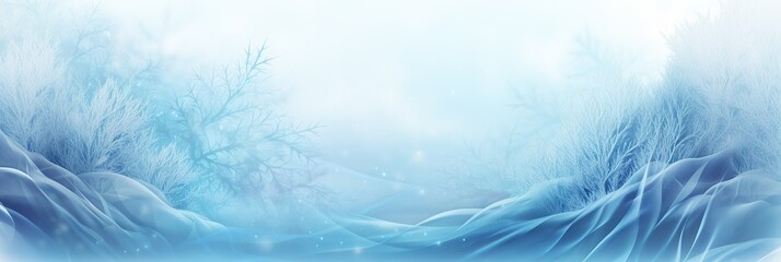 Poster - Abstract blue white Christmas banner