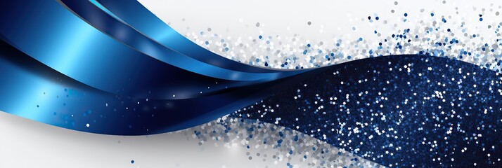 Poster - Abstract blue white Christmas holiday background 