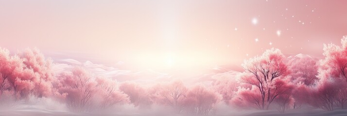 Canvas Print - Abstract pink landscape banner background 