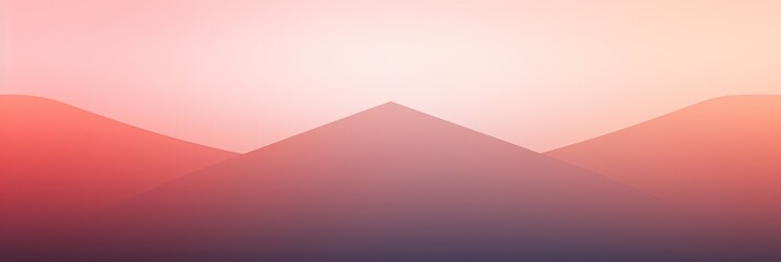 Poster - Abstract red rose pink mountains background