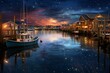 the sparkle of the nightly harbor. Generative AI