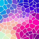 Fototapeta  - Colorful abstract voronoi mosaic background