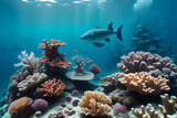 Fototapeta Do akwarium - coral reef in the sea