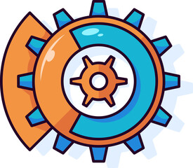 Wall Mural - gear isolated flat illustration. perfect for different cards, textile, web sites, apps
