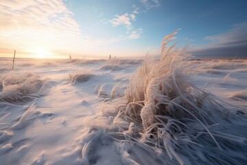 Wall Mural - Ice snow frost landscape nature winter outdoor seasonal field cold