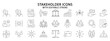 © Graphic S - Stakeholder icons. Stakeholder icon set. Stakeholder Line icons. Vector illustration. Editable stroke.