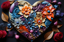 Heart - Shaped Ornament Pattern, Romantic, Painting