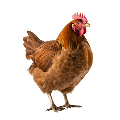 Wall Mural - Close-up of a chicken isolated on transparent background cutout