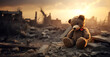 Bear Witness: The Poignant Image of a Child's Lonely Toy Teddy Speaks Volumes in the Wake of War And Devastation.
