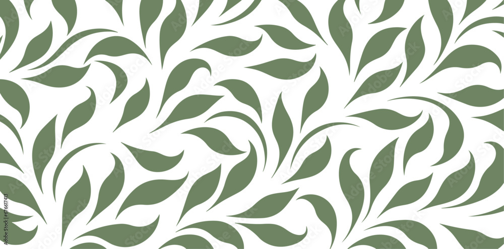 leaf pattern Seamless Elegant abstract background Stock Vector | Adobe ...