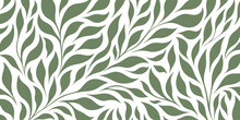 Leaf Pattern Seamless Elegant Abstract Background 