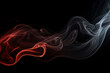 Abstract colorful smoke in motion. Smoke, Cloud of cold fog in black background. Light, white, fog, cloud, black background