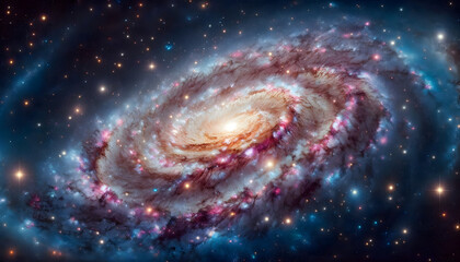 Wall Mural - Galaxy swirll in deep space.