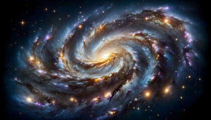 Wall Mural - Galaxy in space. Abstract space background with stars and nebula.