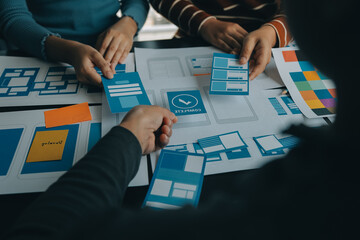 ux graphic designer creative sketch planning application process development prototype wireframe for