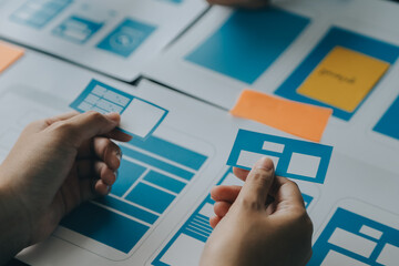 ux graphic designer creative sketch planning application process development prototype wireframe for