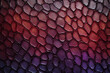 Red hues lizard skin, organic surface material texture