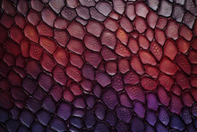 Red Hues Lizard Skin, Organic Surface Material Texture