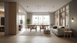 © 재미있는 알고나면 - Architecture__Interior_refined_spaces_beautiful_kitchen and living room, generated AI