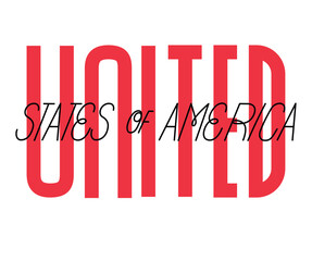 Poster - usa country lettering