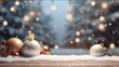 Snow covers the winter landscape when it snows with Merry Christmas text. Winter holiday background.