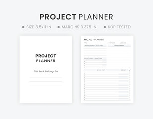 Wall Mural - Simple Project Planner Template Printable. Best Resource Management Plan Template