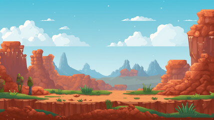 Wall Mural - pixel art game background computer game screen
