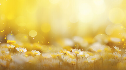 Wall Mural - Fantastic Summer or Spring Abstract Blurry Bright Yellow Background