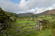 Wooden gate in the valley of Little Langdale in the Lake District