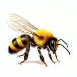 Fototapeta Zwierzęta - Bumblebee Clipart isolated on white background