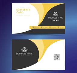 Business card. Double-sided business card design. Corporate and individual corporate style template