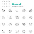 set of Firework icons, New Year