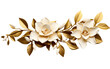 Realistic Showcase of the Gilded Gardenia Necklace on a Clear Surface or PNG Transparent Background.