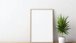 Empty vertical frame mockup in modern minimalist