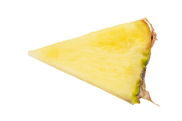 Wall Mural - Pineapple slice isolated. Cut pineapples on white background. File contains clipping path.