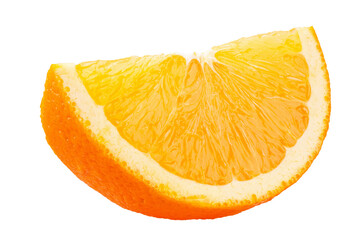 Wall Mural - Ripe juicy orange slices isolated on white background. File contains clipping path.