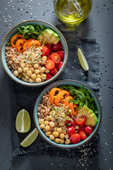 Wall Mural - Healthy salad with vegetables as the most popular salad.