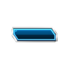 twich button for graphic resource, stock design, illustration, techno style and futuristic theme. black, neon blue and silver colour