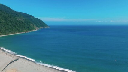 Wall Mural - Aerial view of  Dongao Bay in Yilan,Taiwan.