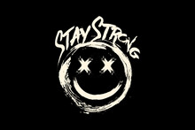 Streetwear Motivational Stay Strong Quotes Graphic Tee Templates Vector Design