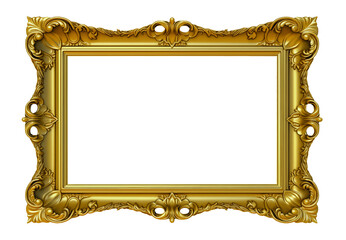 Wooden vintage frame isolated on transparent background, png
