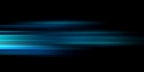 Abstract neon beams. Blue technology background. Abstract program code moving in a cyberspace. Data flow speed concept. Software script running on a screen