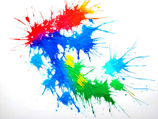 Wall Mural - The art of dripping colorful paint and splattering and being beautiful is an art.