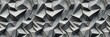 Abstract gray grey white 3d geometric concrete cement texture wall texture background wallpaper banner with triangular triangles, seamless pattern