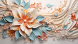 Floral 3d swirls wallpaper