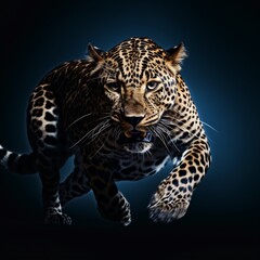 Poster - leopard running