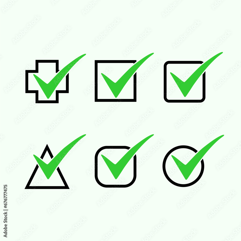 Tick Symbol, Check Mark Vector 