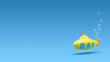 © asri80 - 바닷속 잠수함 3D 배경 Submarine in the Sea Background. 3D Rendering