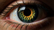 eye macro photography close-up detail on black background